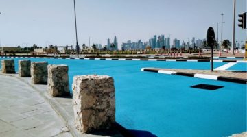 Alasan Jalan Raya di Qatar Dicat Warna Biru