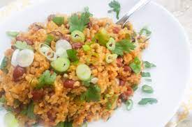 Arroz Mamposteao (Puerto Rican Rice and Stewed Beans)